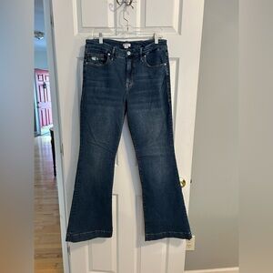 Good American Dark Blue Flare Jeans